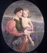 George de Forest Brush Mother and Child: A Modern Madonna oil painting artist